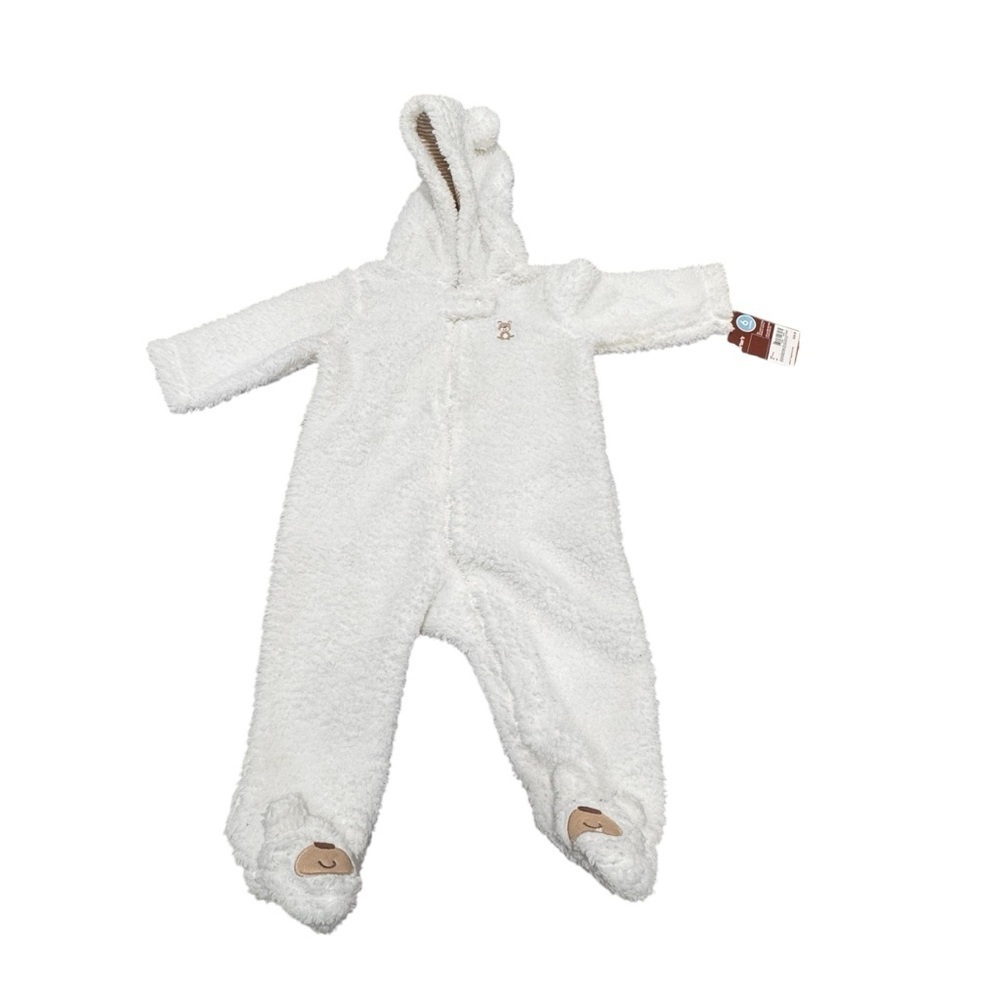 NWT Carters Polar Bear Zip Up Footed Baby Bunting 6 Months Fleece One Piece